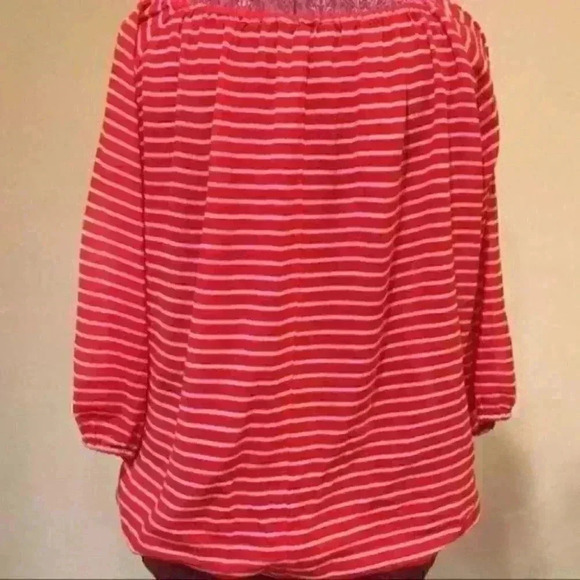J Crew factory Red Striped Peasant One Pocket Sz s - Picture 6 of 8